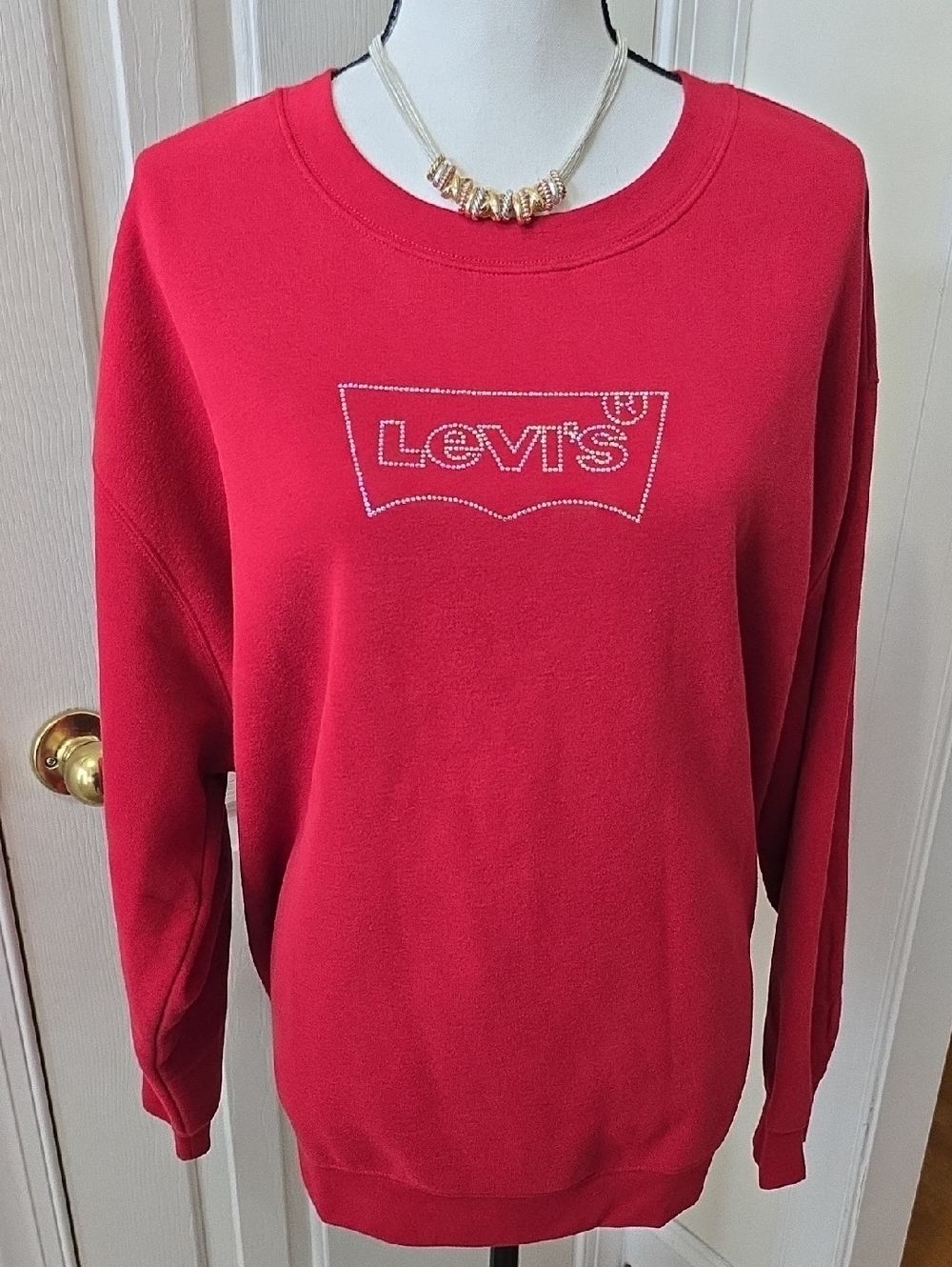 Levi's Signature Brand Women's Plus Size Red Crewneck Sweatshirt Size 2X